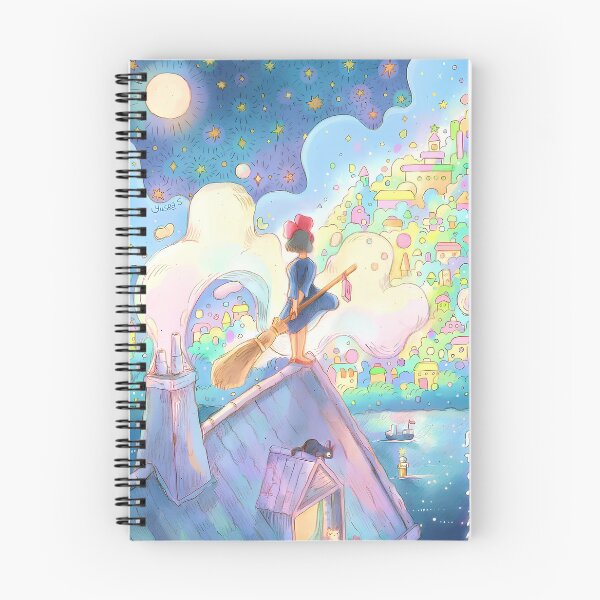 Item preview, Cute kawaii art girl [[kiki's]] on -%[ghiblis]%- roof city aways  designed and sold by pryielvart.