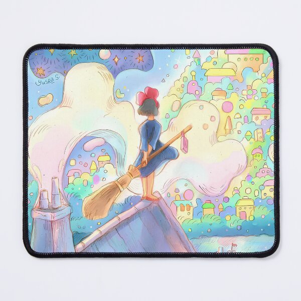 Item preview, Cute kawaii art girl [[kiki's]] on -%[ghiblis]%- roof city aways  designed and sold by pryielvart.