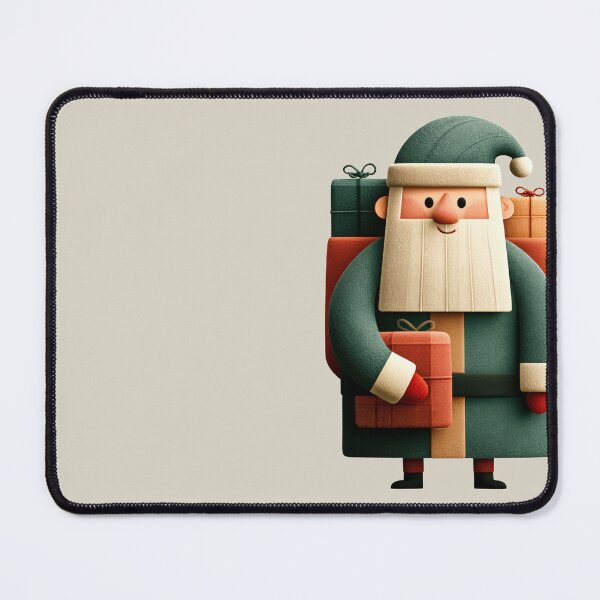 Item preview, Cute 3D Felt Green Santa Claus Illustration designed and sold by colorful-white.