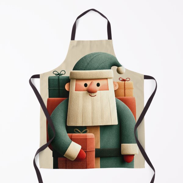Item preview, Cute 3D Felt Green Santa Claus Illustration designed and sold by colorful-white.