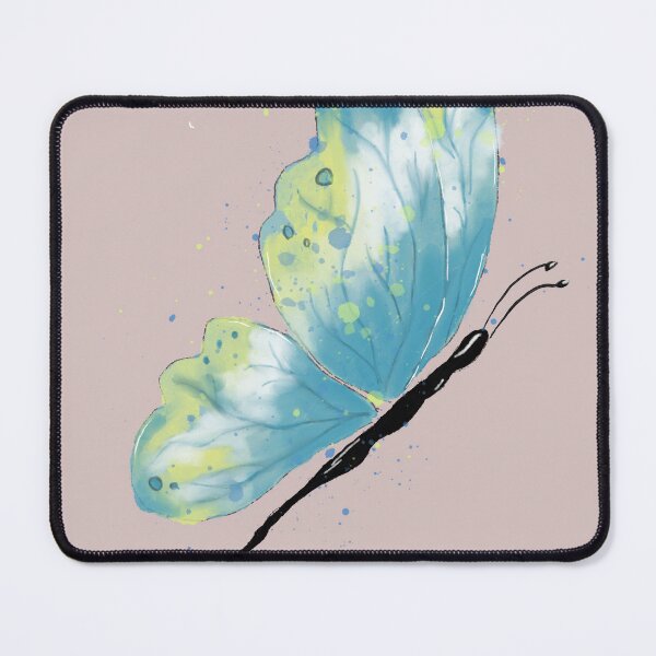Item preview, Blue and Yellow Watercolor Butterfly Illustration Art designed and sold by LafinaArt.