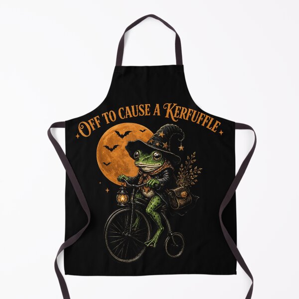 Item preview, Off to Cause a Kerfuffle Frog Witch Bicycle Halloween designed and sold by VioletNance.