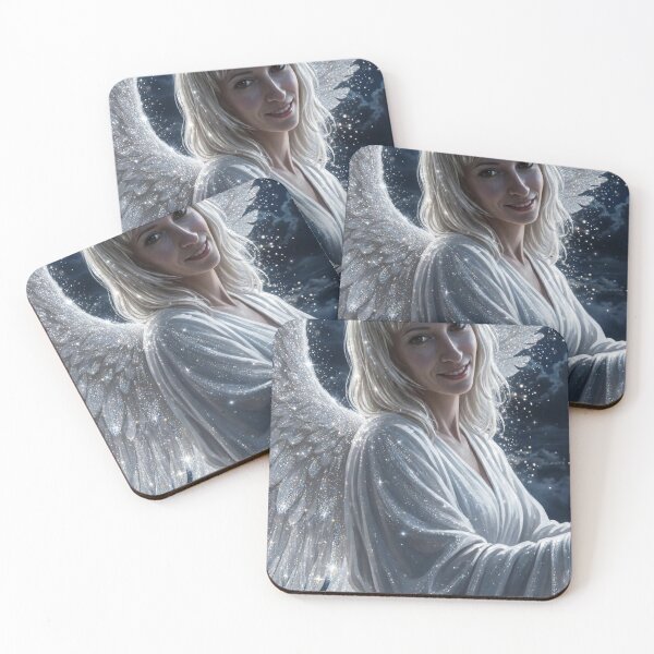 Item preview, Moonlight Glitter Angel - Sparkling Guardian with Silver Wings designed and sold by Aticika75.