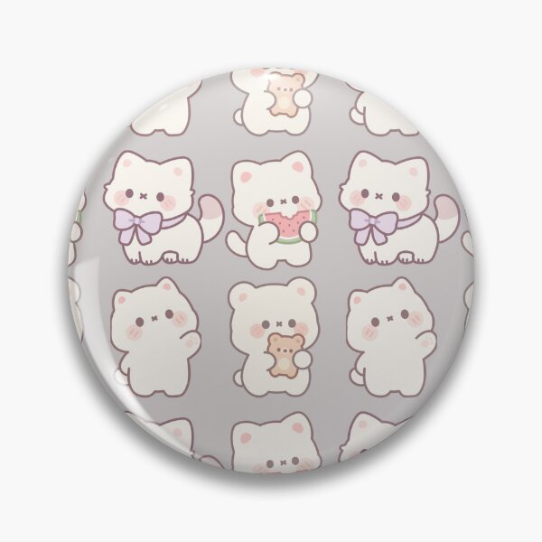 Item preview, Cute Kawaii White Cat Bear Watermelon Seamless Pattern Art designed and sold by Artemis & Woven Collective.