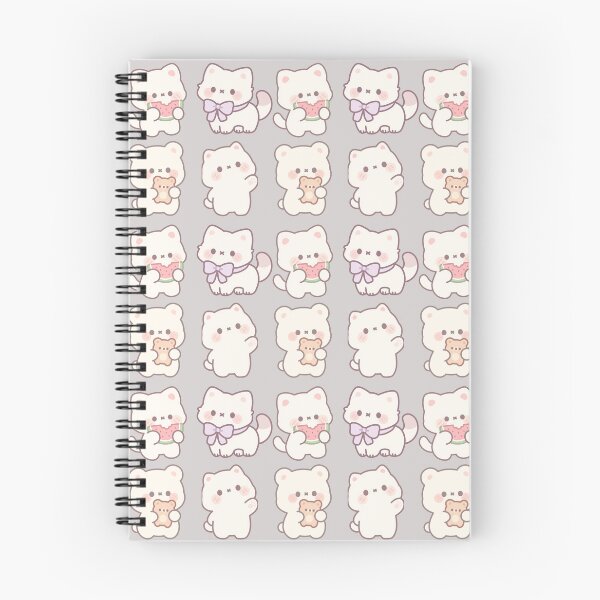 Item preview, Cute Kawaii White Cat Bear Watermelon Seamless Pattern Art designed and sold by Artemis & Woven Collective.