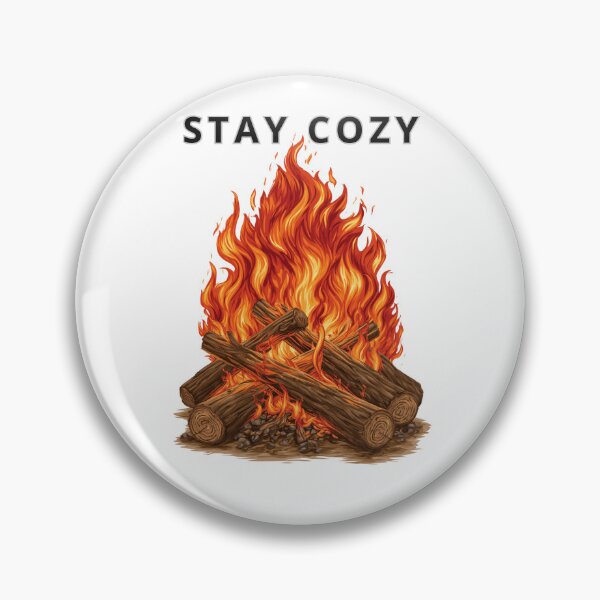 Item preview, Cozy Campfire with Flames Outdoor Adventure Vector designed and sold by TrendyGalaxy.