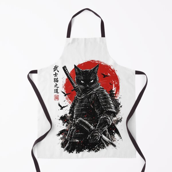 Item preview, Samurai Cat Warrior Japanese Ninja Funny Cat Art designed and sold by gordonbwyashop.