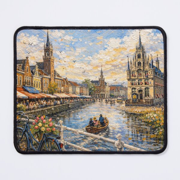 Item preview, A painting of Gouda, the Netherlands – A Beautiful place in Europe. designed and sold by GalleryKauffeld.