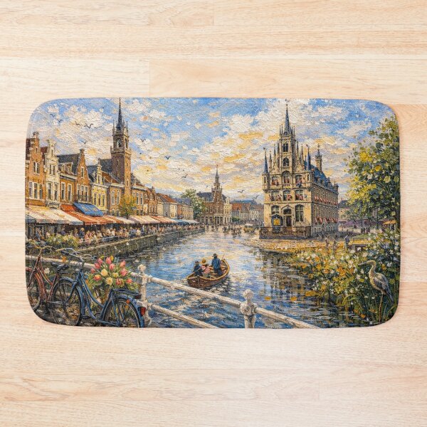 Item preview, A painting of Gouda, the Netherlands – A Beautiful place in Europe. designed and sold by GalleryKauffeld.
