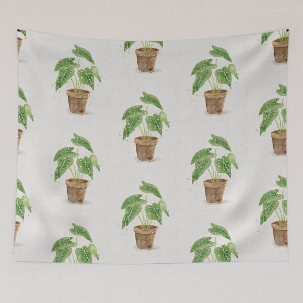 Item preview, Minimalist Watercolor Potted Houseplant Botanical Art designed and sold by LafinaArt.