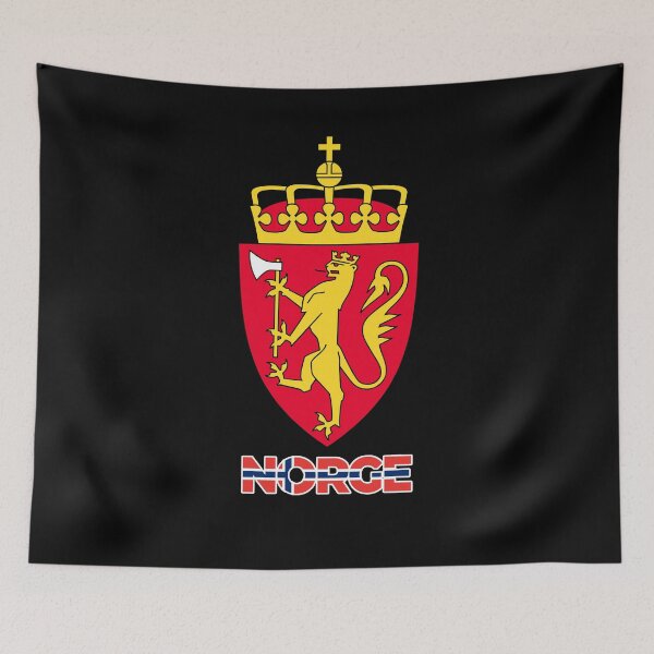 Item preview, Norwegian Royal Coat of Arms - Heraldry design - NORGE - Norwegian flag designed and sold by Heraldry design.