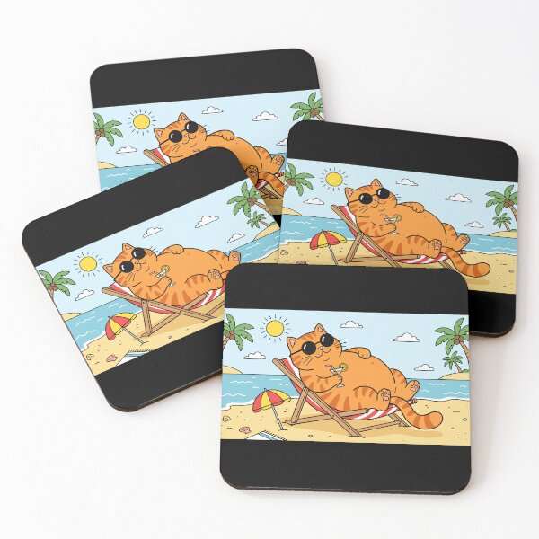 Item preview, Cool Beach Cat Chilling in Paradise designed and sold by PutroGraph.