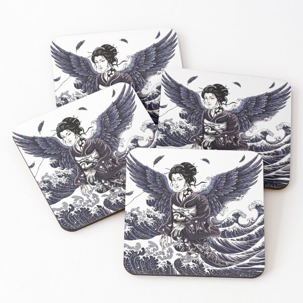 Item preview, Dark Ukiyo-e Japanese Wave Geisha designed and sold by Clownimages.
