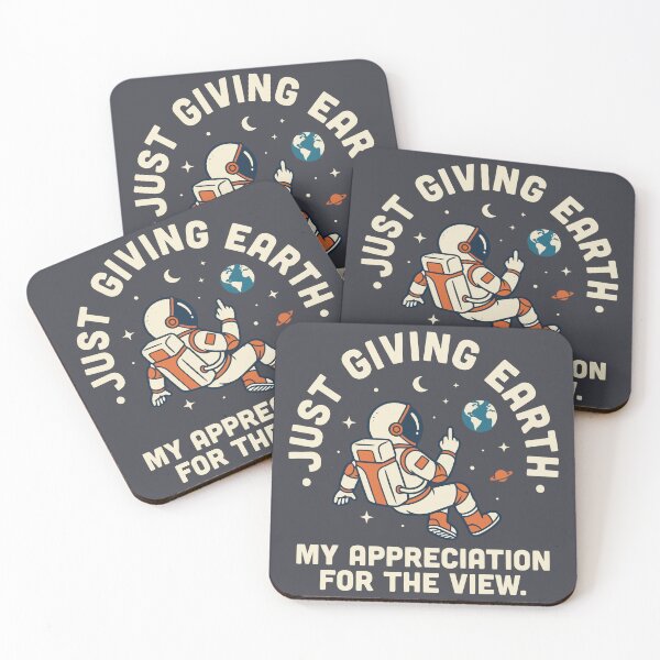 Item preview, Just Giving Earth My Appreciation Astronaut Middle Finger designed and sold by Amir Faysal.
