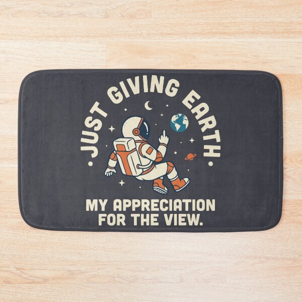 Item preview, Just Giving Earth My Appreciation Astronaut Middle Finger designed and sold by Amir Faysal.