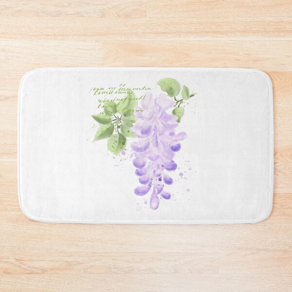 Item preview, Vintage Watercolor Wisteria Botanical Illustration with Calligraphy designed and sold by LafinaArt.