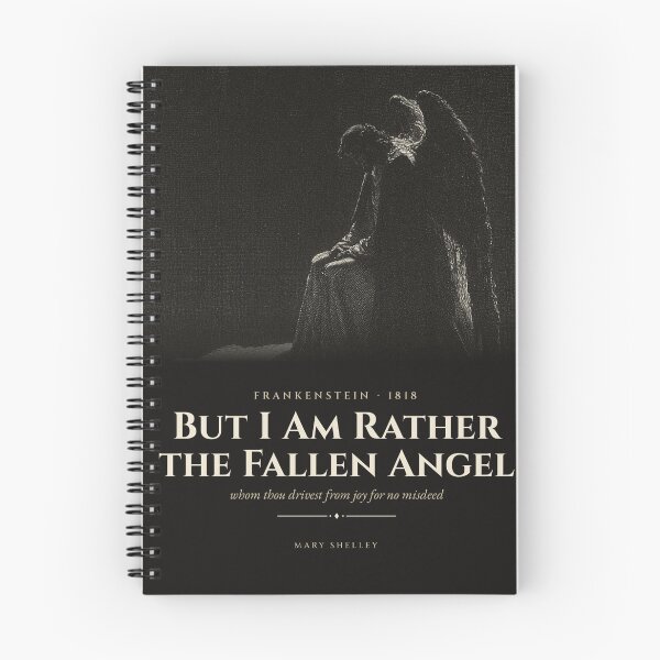 Item preview, But I Am Rather the Fallen Angel — Frankenstein Mary Shelley Gothic Print designed and sold by Drunken Authority.