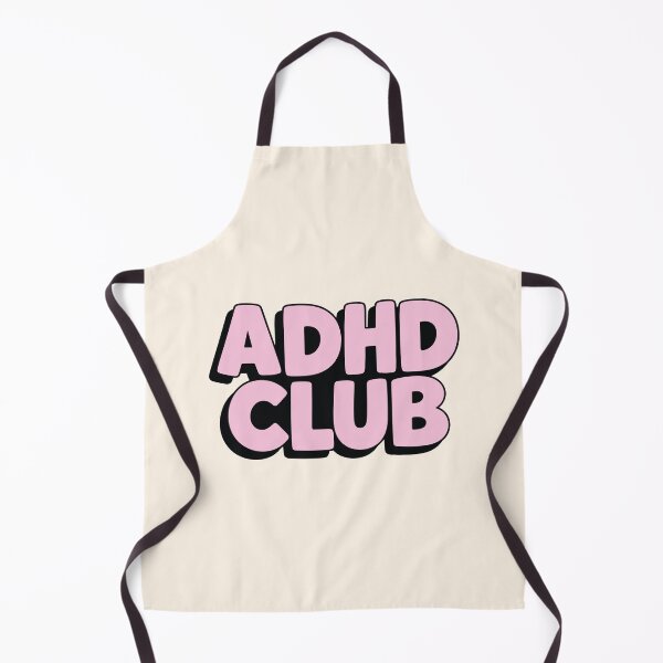 Item preview, ADHD Club Pink Retro Typography designed and sold by Blinkwater Designs.