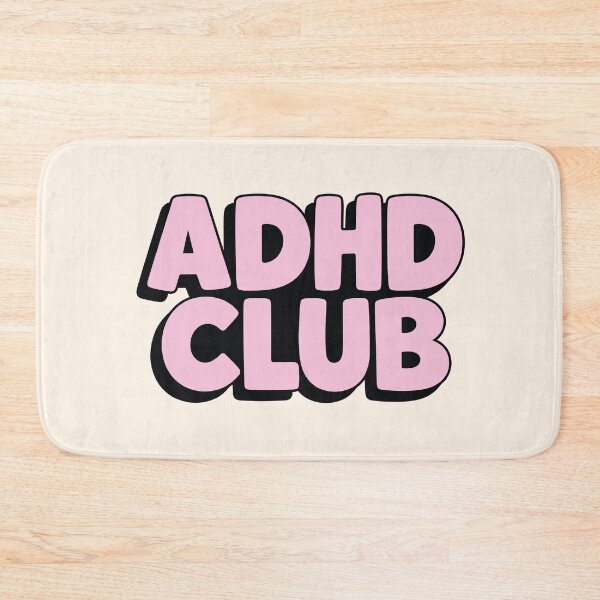 Item preview, ADHD Club Pink Retro Typography designed and sold by Blinkwater Designs.