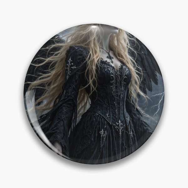 Item preview, Gothic Storm Angel - Dark Guardian with Black Wings and Lightning designed and sold by Aticika75.