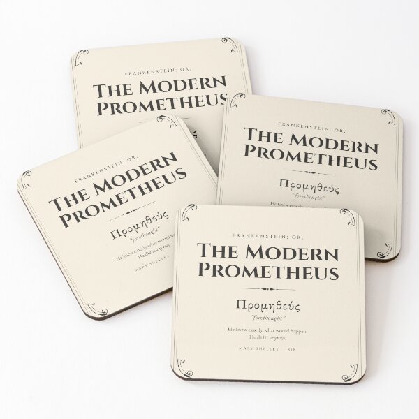 Item preview, The Modern Prometheus — Frankenstein Mary Shelley Greek Mythology Dark Academia designed and sold by Drunken Authority.