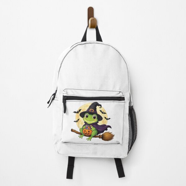 Item preview, Cute Witch Frog on Broom Trick or Treat Halloween designed and sold by VioletNance.