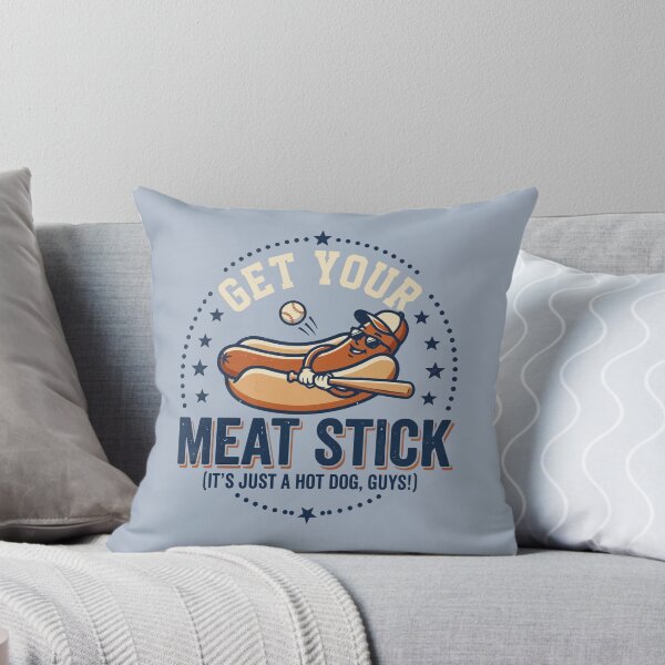 Item preview, Get Your Meat Stick Baseball Hotdog Humor designed and sold by Amir Faysal.