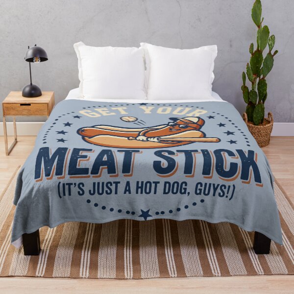 Item preview, Get Your Meat Stick Baseball Hotdog Humor designed and sold by Amir Faysal.