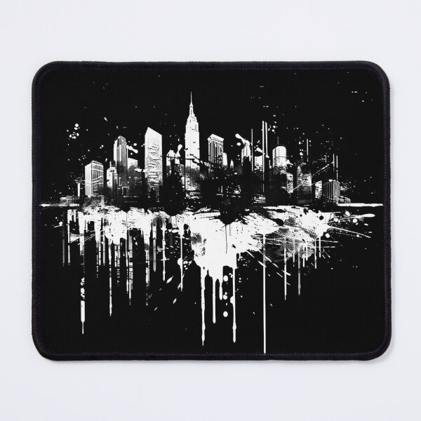 Item preview, Urban City Skyline Black and White Grunge Architecture Art Design designed and sold by inkoutninja.