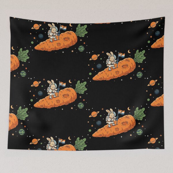 Item preview, Astronaut Bunny on Giant Carrot Asteroid designed and sold by PutroGraph.