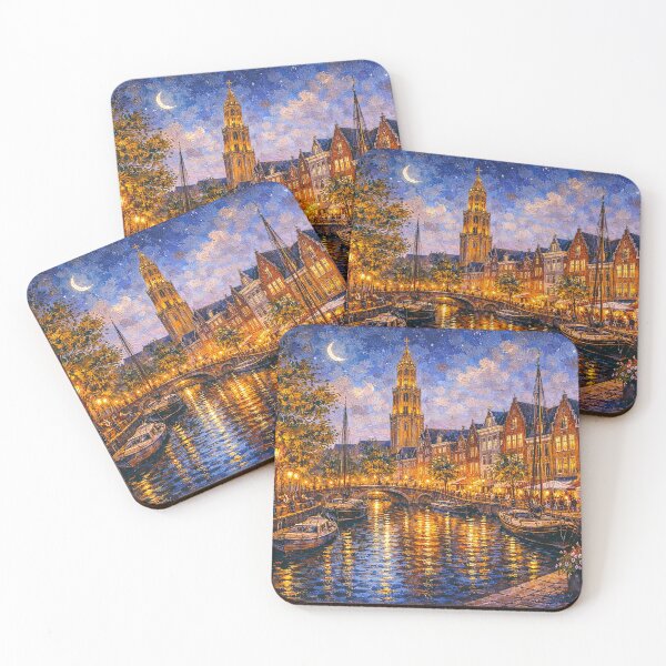 Item preview, Groningen by night painting, the Netherlands – A Beautiful place in Europe. designed and sold by GalleryKauffeld.