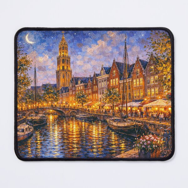 Item preview, Groningen by night painting, the Netherlands – A Beautiful place in Europe. designed and sold by GalleryKauffeld.