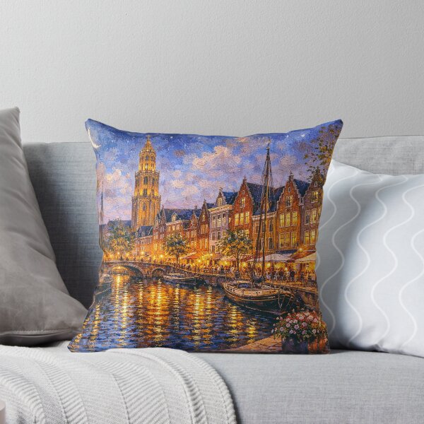 Item preview, Groningen by night painting, the Netherlands – A Beautiful place in Europe. designed and sold by GalleryKauffeld.