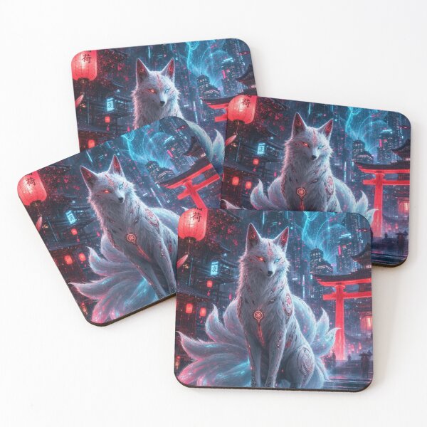 Item preview, Cyberpunk Kitsune – Neon Japanese Fox Spirit in Tokyo designed and sold by vekotpu.