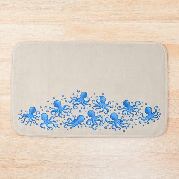 Item preview, Cute Blue Watercolor Octopus Pattern | Coastal Ocean Illustration designed and sold by TheSlowShore.