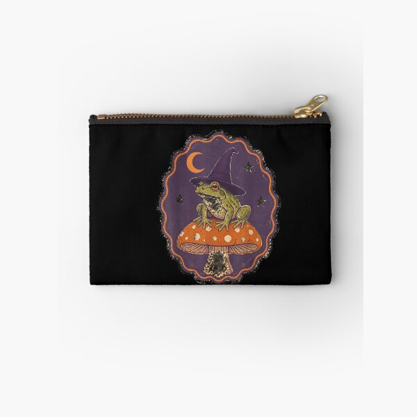 Item preview, Vintage Witch Frog on Mushroom Retro Halloween designed and sold by VioletNance.