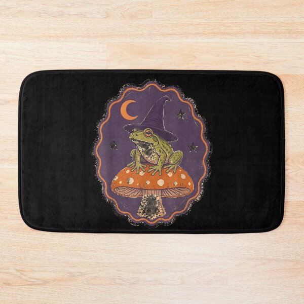Item preview, Vintage Witch Frog on Mushroom Retro Halloween designed and sold by VioletNance.