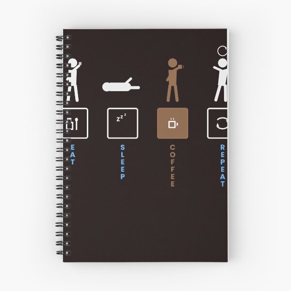 Item preview, Eat Sleep Coffee Repeat Funny Coffee Lover Icon Design designed and sold by VanSum.