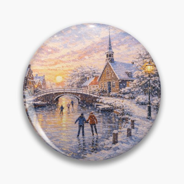 Item preview, Hindeloopen in the Netherlands painting – a winter scene in this beautiful European place. designed and sold by GalleryKauffeld.