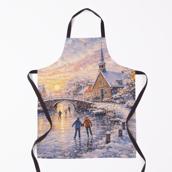 Item preview, Hindeloopen in the Netherlands painting – a winter scene in this beautiful European place. designed and sold by GalleryKauffeld.