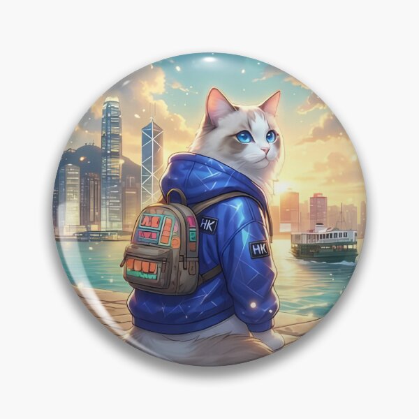Item preview, Shinkai Victoria Harbour Hong Kong Ragdoll Hoodie designed and sold by MossyAndPearl.
