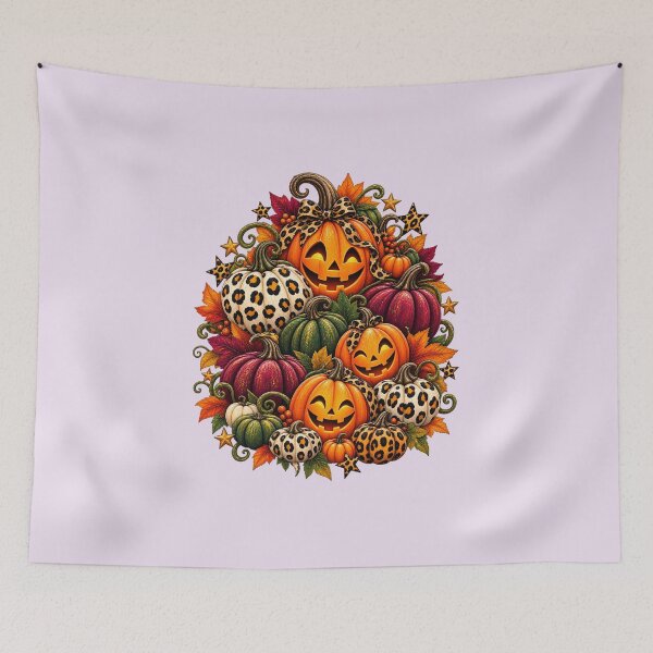 Item preview, Happy Halloween Pumpkin Love – Hand Painted Autumn Artwork designed and sold by annenambiro.