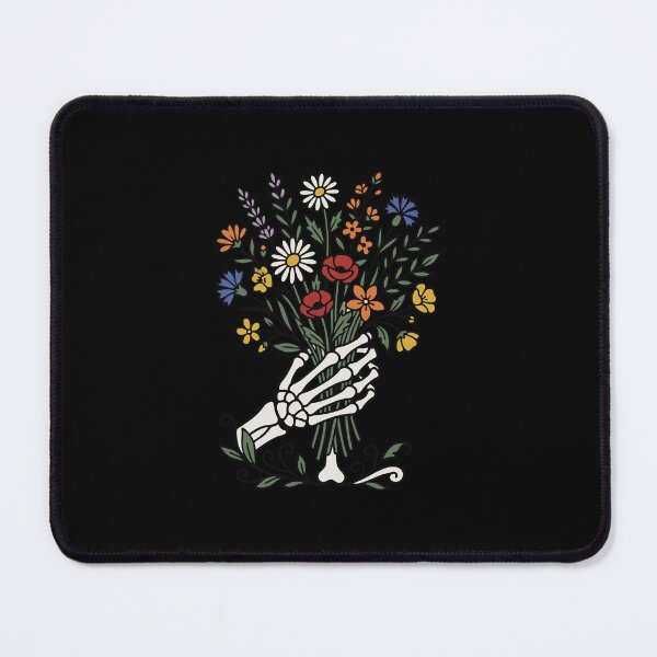 Item preview, Skeleton Hand Holding Wildflower Bouquet designed and sold by PutroGraph.