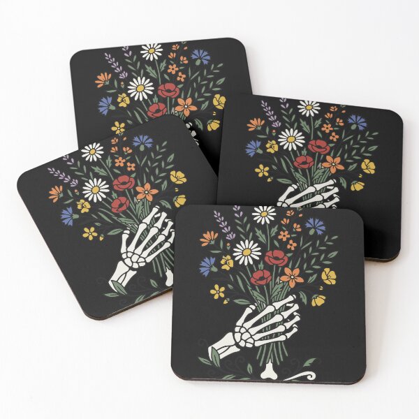 Item preview, Skeleton Hand Holding Wildflower Bouquet designed and sold by PutroGraph.