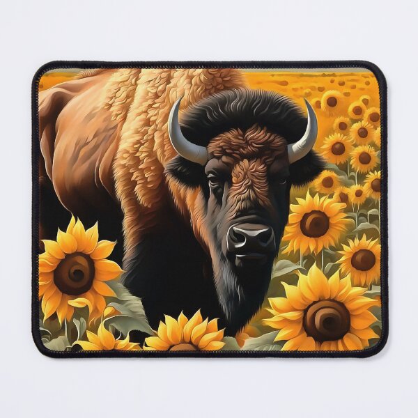 Item preview, Kansas Bison On The Range Of Sunflowers designed and sold by taiche.