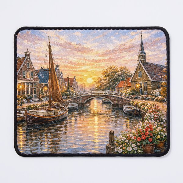Item preview, A painting of Hindeloopen, the Netherlands – A Beautiful place in Europe. designed and sold by GalleryKauffeld.