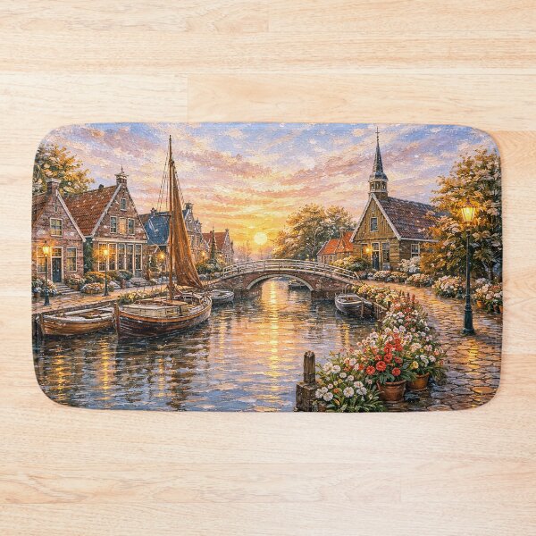 Item preview, A painting of Hindeloopen, the Netherlands – A Beautiful place in Europe. designed and sold by GalleryKauffeld.