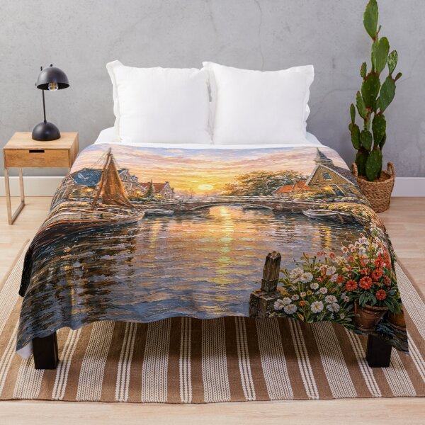Item preview, A painting of Hindeloopen, the Netherlands – A Beautiful place in Europe. designed and sold by GalleryKauffeld.