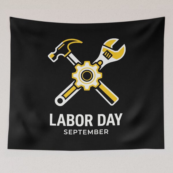 Item preview, Labor Day Minimalist Worker Tools Aesthetic AUG-399 designed and sold by noberic.