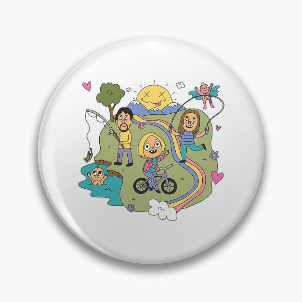 Item preview, Quirky Cartoon Characters Playing On A Rainbow Path designed and sold by Guacamole Greg.